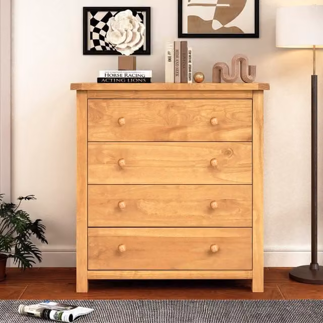 Cabinet Bits Lugo 4 Drawer Chest of Drawers in Brown – 1