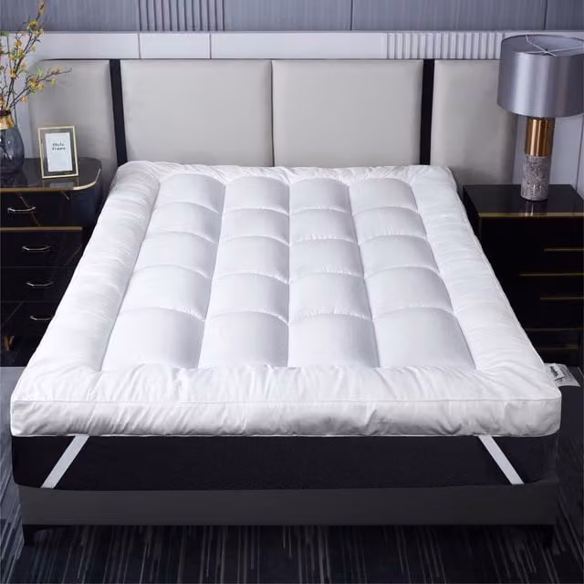 Ezysleep Hypoallergenic Microfibre Mattress Topper, White, W: 90 cm, H: 10.16 cm