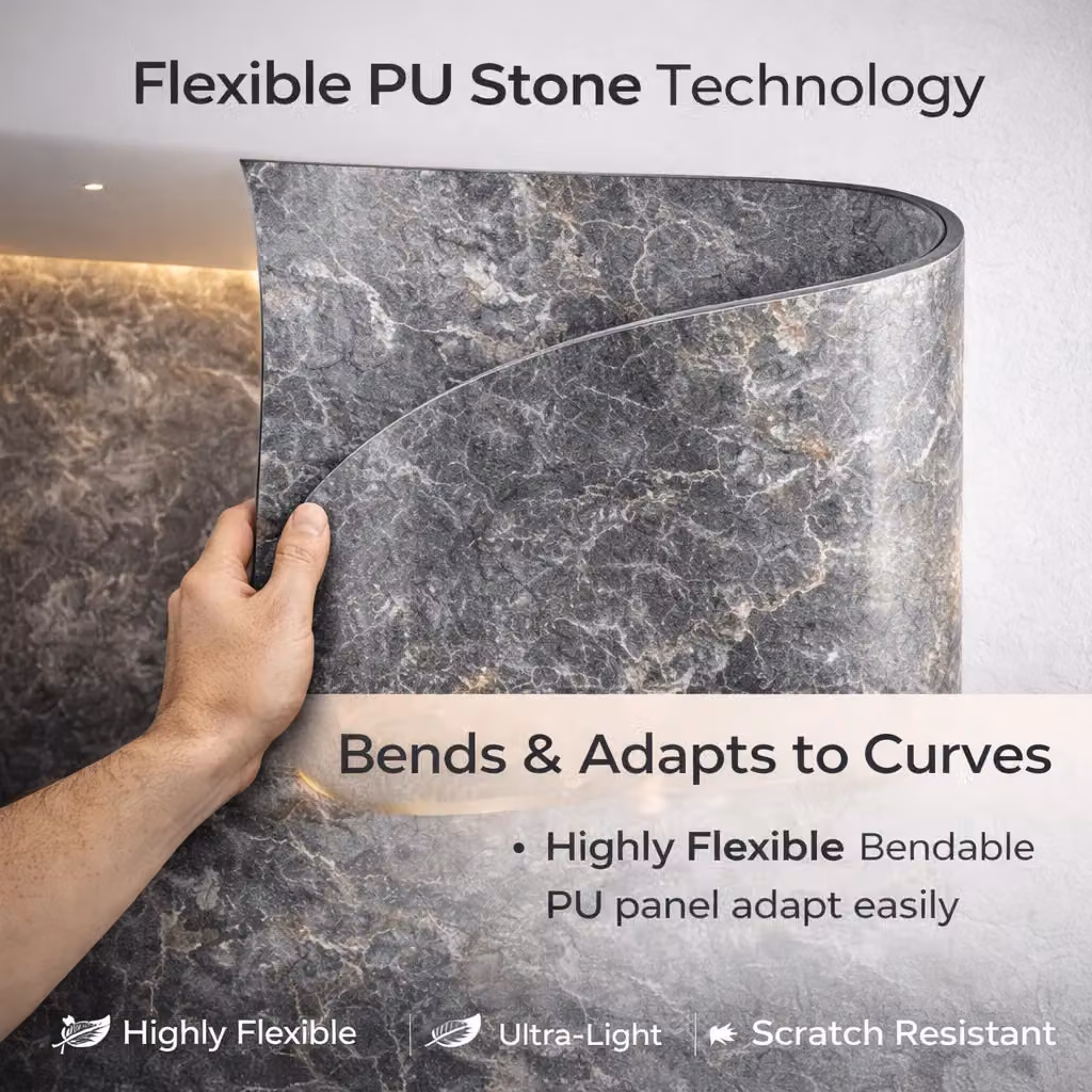 ENER-J Britwall Flexible Marble Sheet Charcoal Pack of 2, W: 120 cm, H: 60 cm, D: 0.3 cm – 3