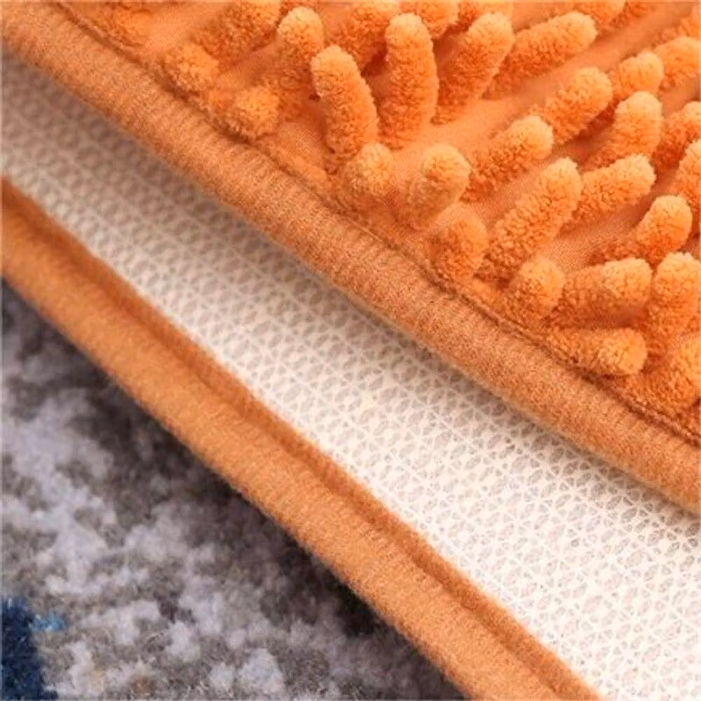 YnysTec Non-slip Water-absorbent Chenille Bathroom Mat and Hallway Rug in Pink, W: 40 cm, L: 120 cm – 3