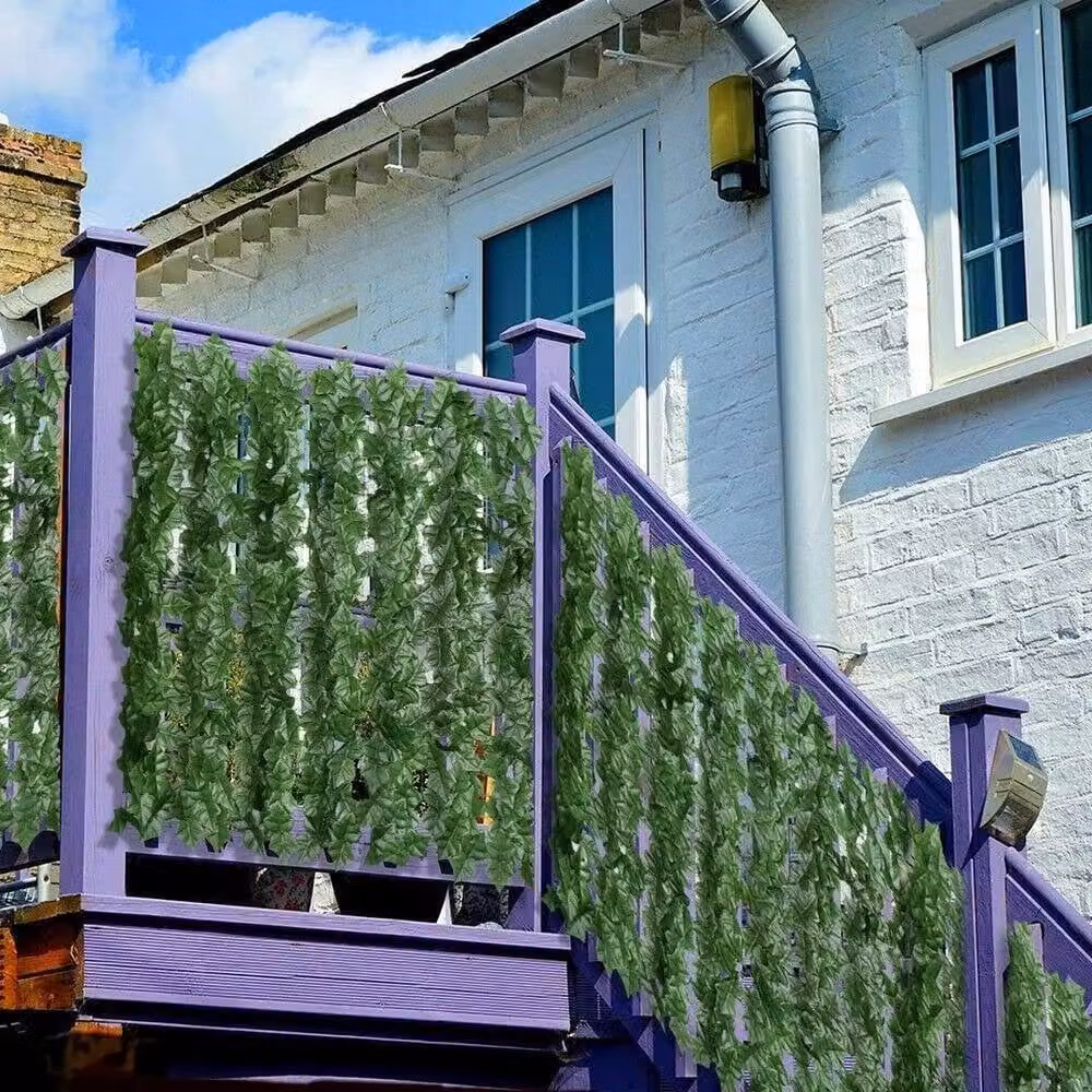 NESTLUNE 3-Piece Artificial Hedge Garden Ivy Leaf in Green, W/H: 100 x 15 cm – 4