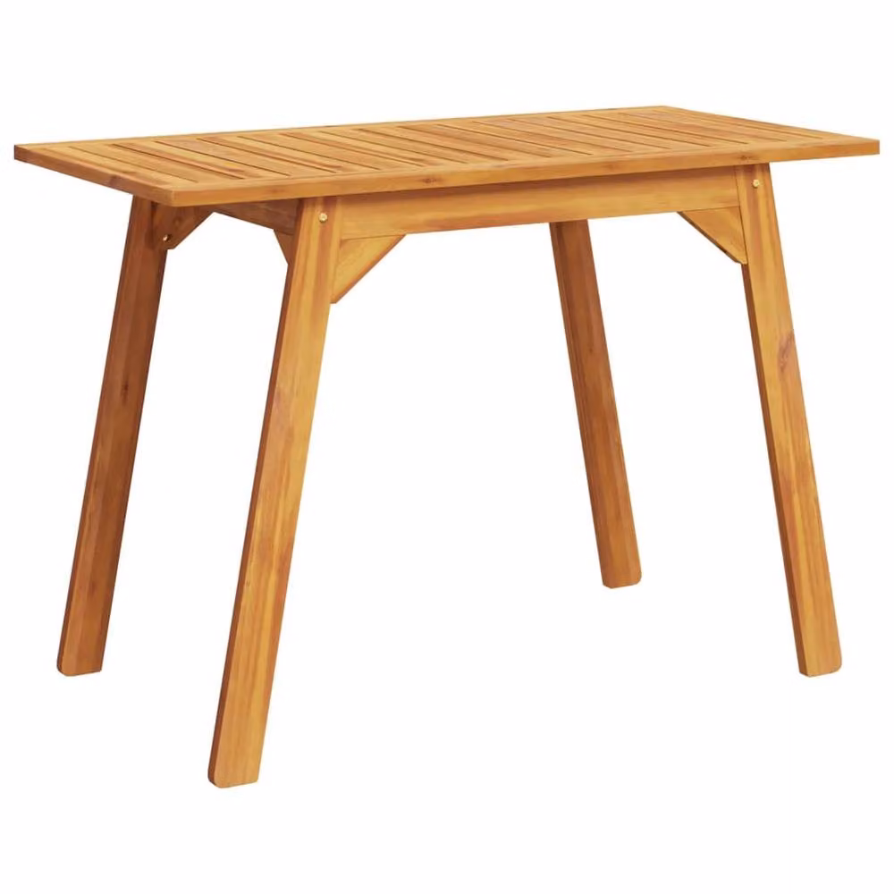 Berkfield Home Beautiful Garden Dining Table in Brown Solid Oiled Acacia Wood, W/D/H: 110 x 56 x 75 cm – 2