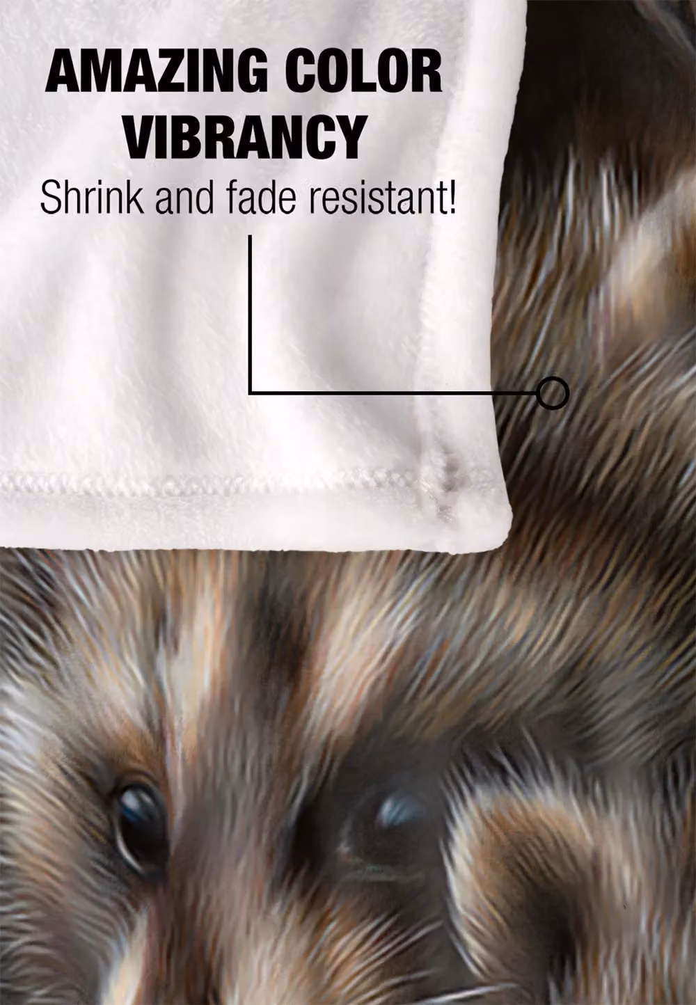JQ Licensing Two Raccoons Silky Touch Super Soft Fleece Throw Blanket, White, W/D/H: 152 x 127 cm – 3