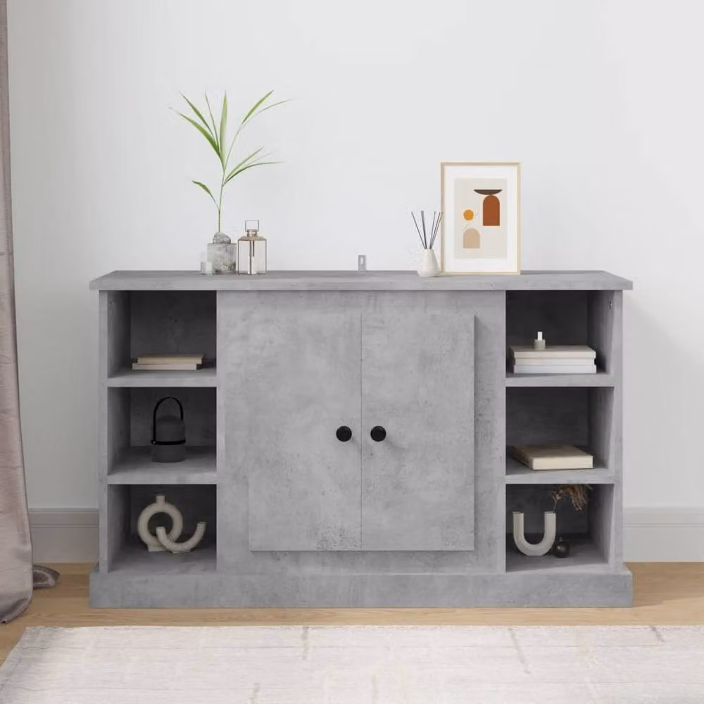 Berkfield Home Sideboard in Concrete Grey, W/D/H: 100 x 35.5 x 60 cm – 2