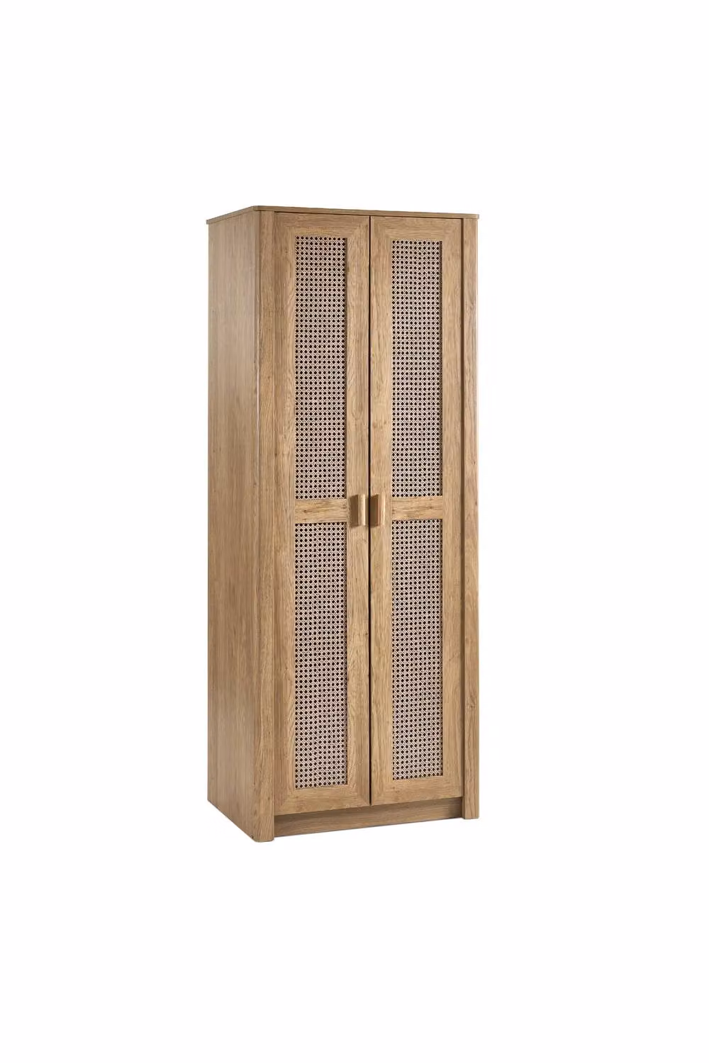 Julian Bowen Sydney Oak 2 Door Wardrobe with Rattan Print and Internal Shelving – 3