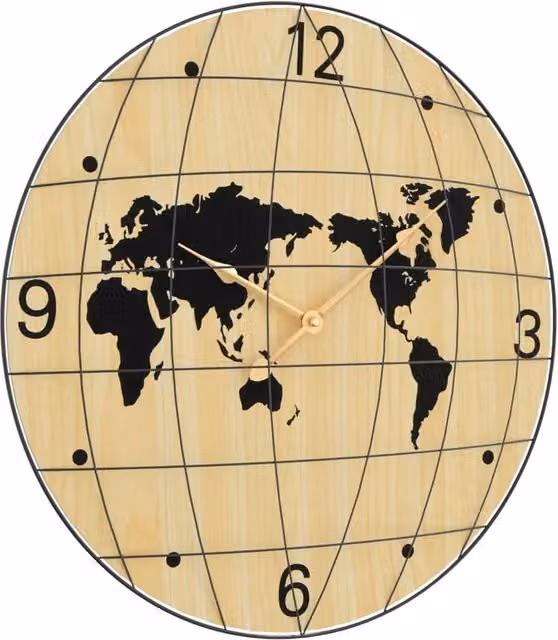Berkfield Home Silent Round Quartz Wall Clock in Yellow and Black, Diameter: 50 cm – 1