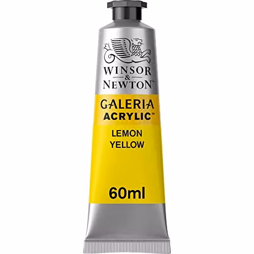 Winsor & Newton Galeria Acrylic Paint, Lemon Yellow, 60 ml – 2