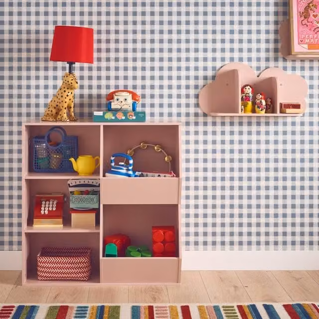 sweeek Pink Childrens Storage Unit with 3 Shelves and 2 Storage Spaces, W/D/H: 80.0 x 23.8 x 82.5 cm – 1