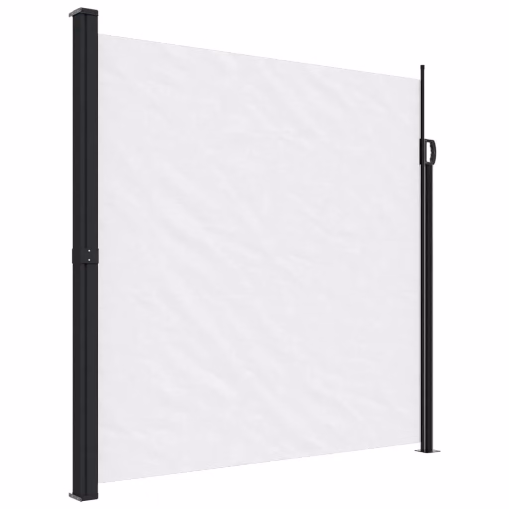 Berkfield Home Retractable White Polyester Side Awning, W/H: 600 x 200 cm – 2