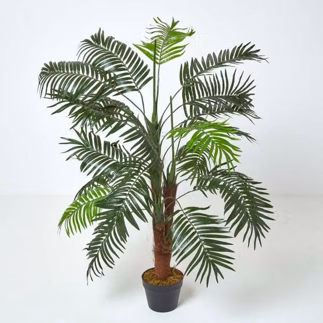 Homescapes Green Mini Palm Tree Artificial Plant with Pot, Height: 120 cm – 1