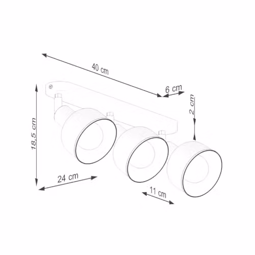 SOLLUX lighting Elba Black Metal Wall Light with E27 Bulb Compatibility