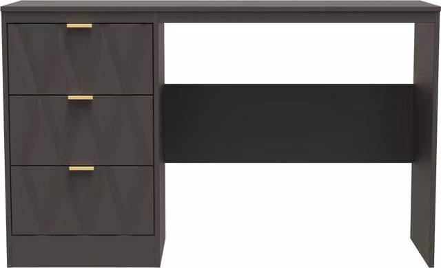 Ready Assembled 2 U Washington 3 Drawer Desk in Dark Grey