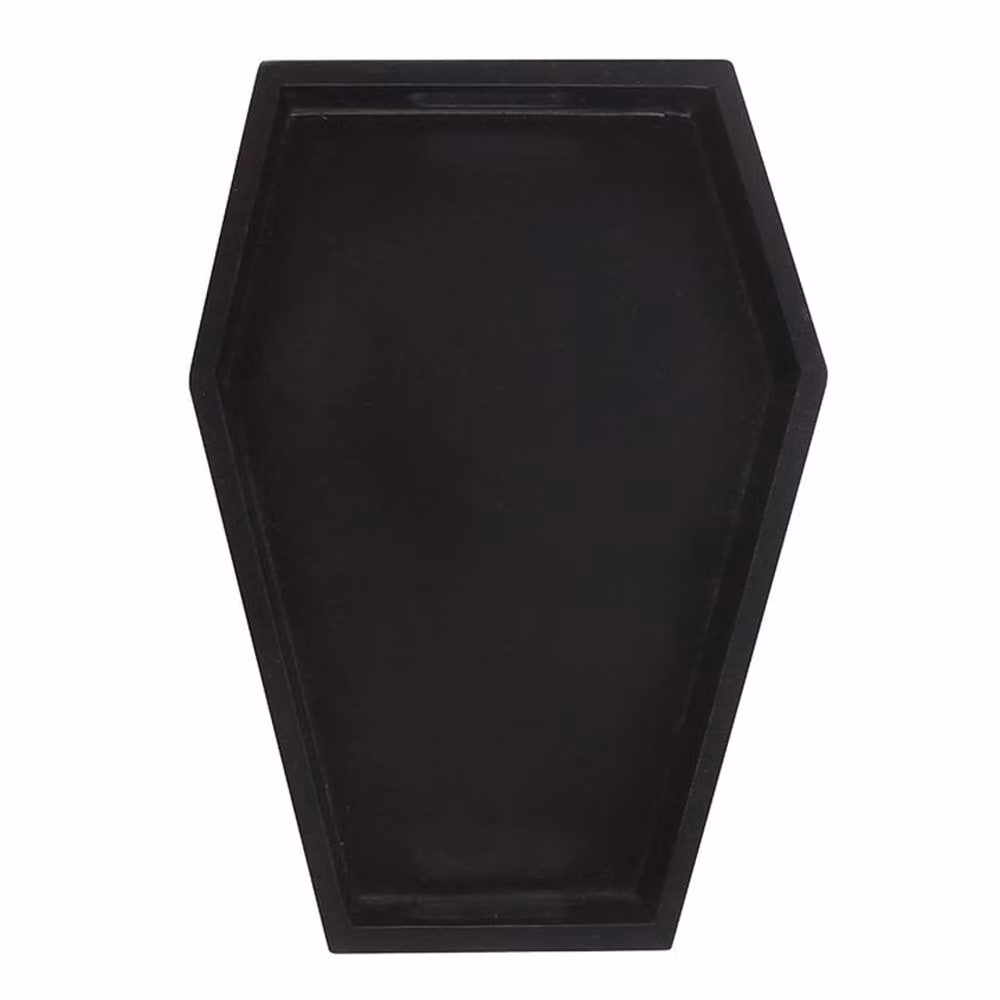 Uniqueful Plain Black Coffin Trinket Tray – 3