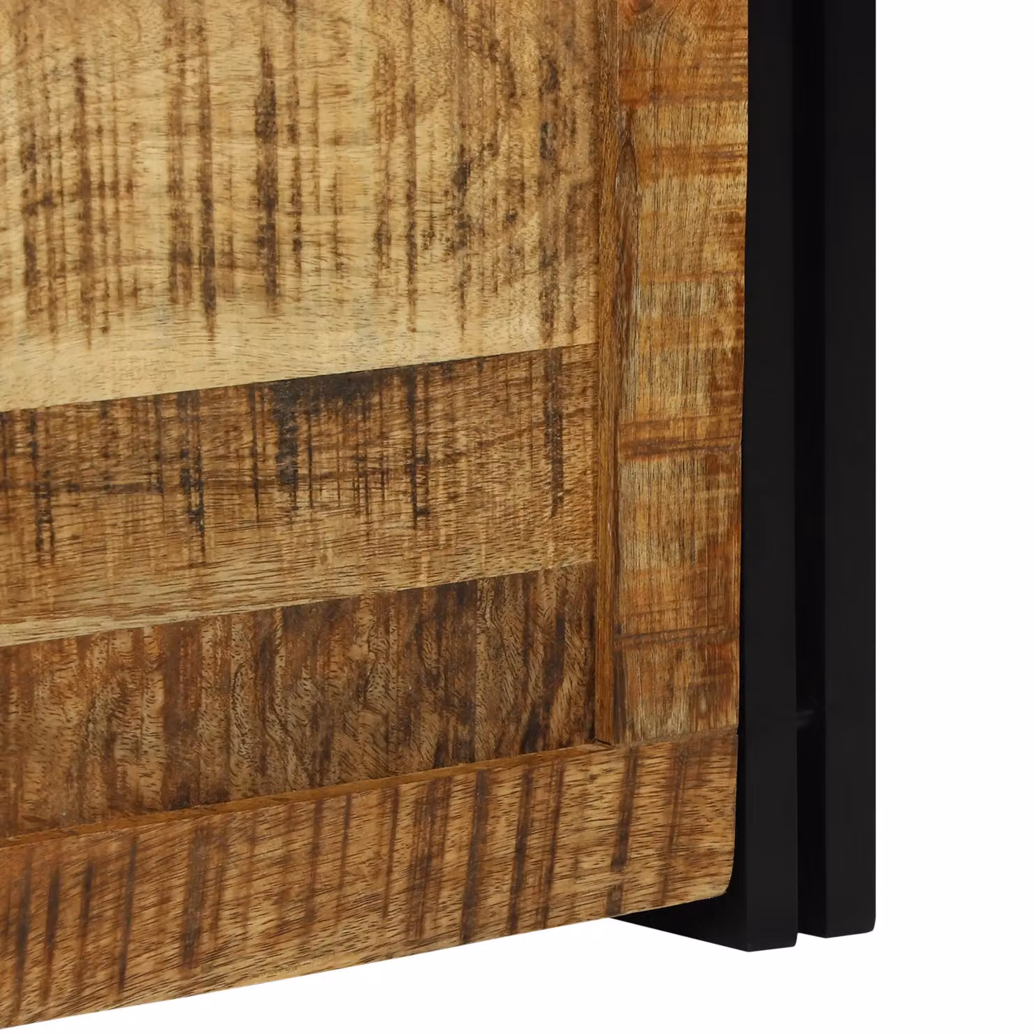 Berkfield Home Rustic Solid Mango Wood Storage Box in Brown, W/D/H: 50 x 50 x 50 cm – 7