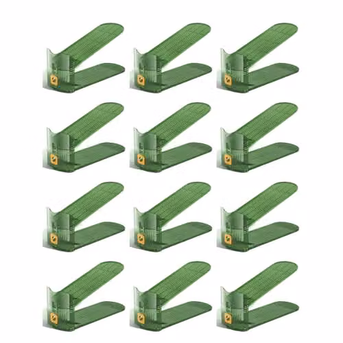 Hygrad Pack of 12 Acrylic Shoe Slot Organisers in Green, W: 25.4 cm, D: 9.5 cm, H: 7.0 cm – 1