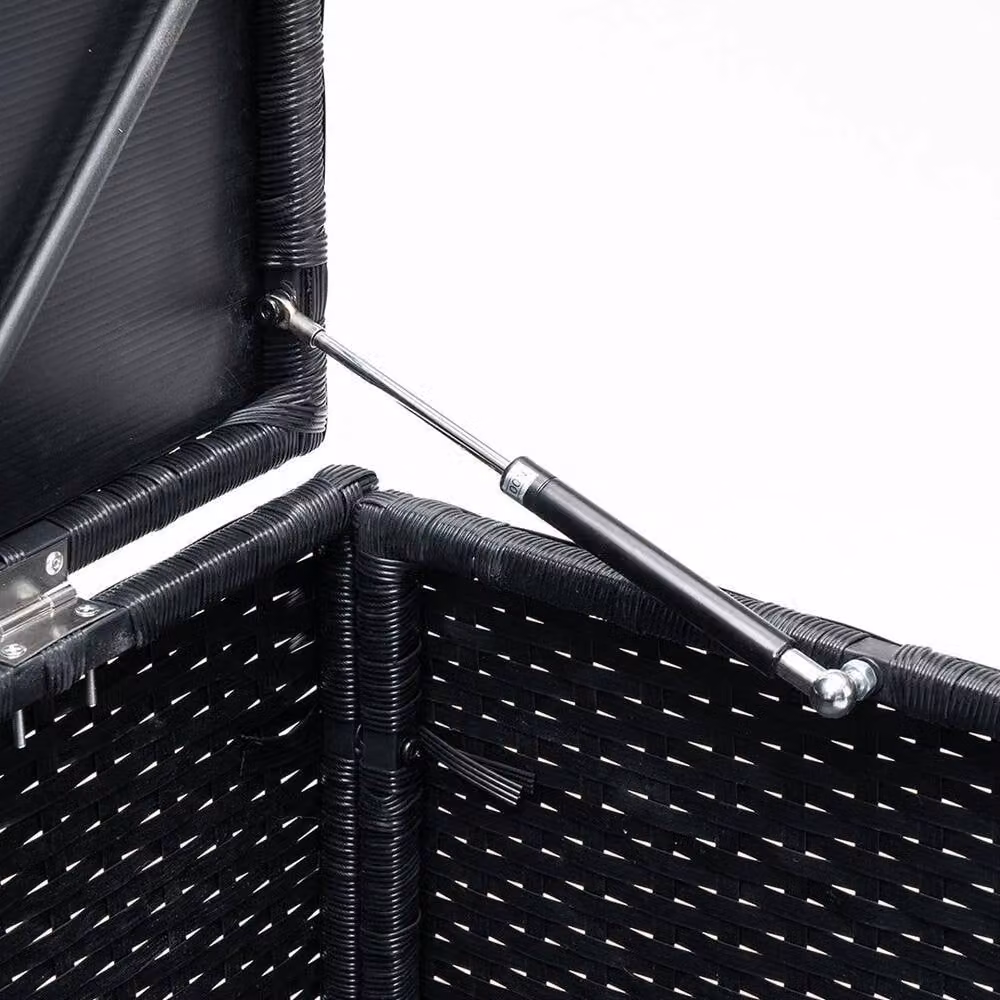FLAVORA Large Outdoor Rattan Storage Box in Black – 3