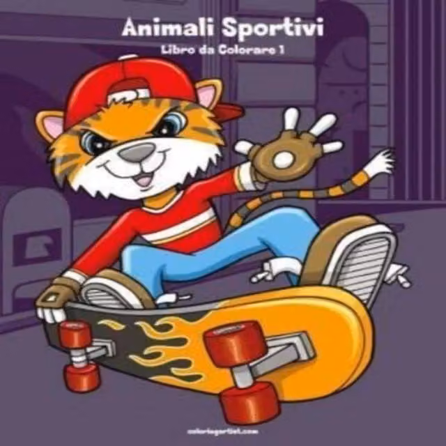 Nick Snels Animali Sportivi Colouring Book, Multicolour Paperback