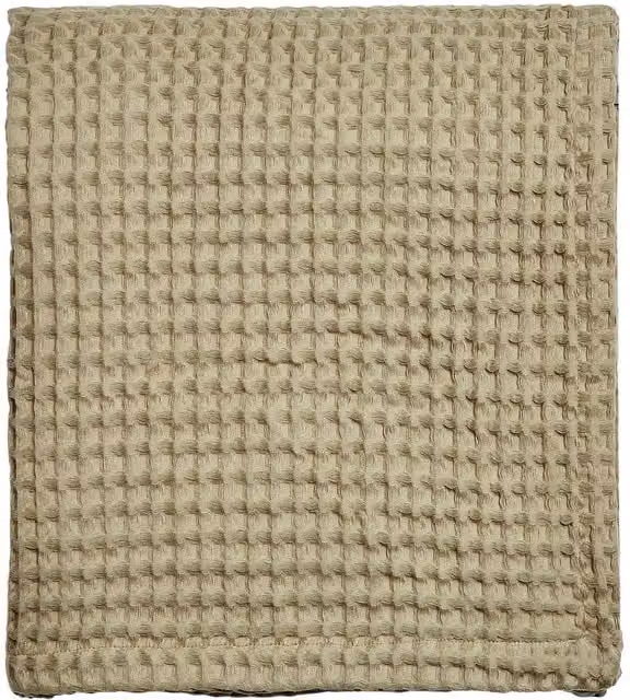 Murmur Tess Waffle Cotton Throw in Green, W x H: 150 x 200 cm – 1