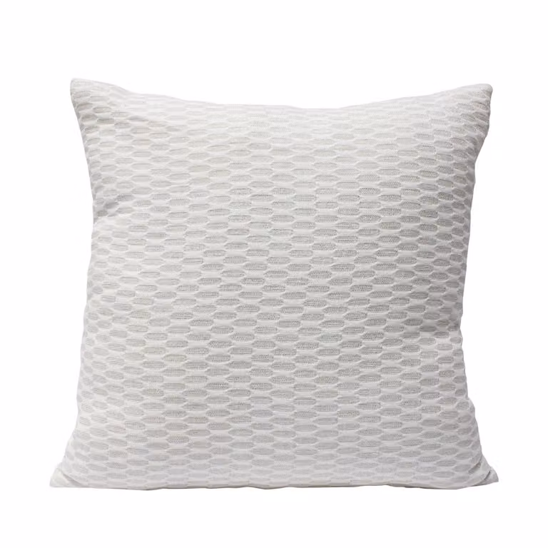 Dome Deco LOTUS Square Cushion, White, W/D/H: 45 x 45 x 45 cm