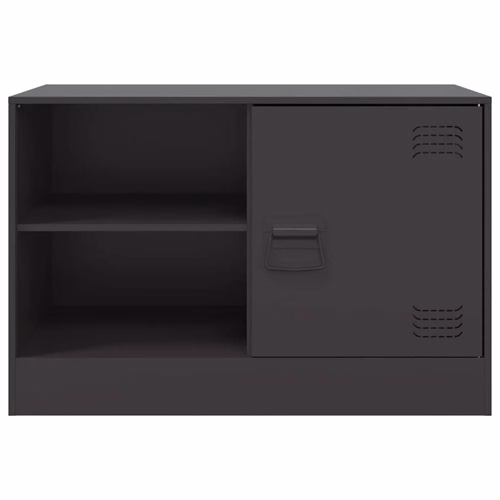 Berkfield Home Industrial Black Metal TV Cabinet with Hinged Doors and Internal Shelves W/D/H: 67 x 39 x 44 cm – 5
