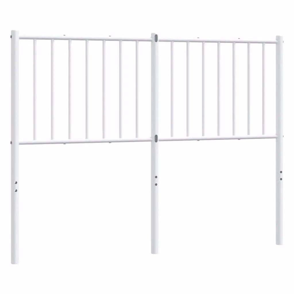 Berkfield Home Classic Metal Headboard in White, Width: 120 cm – 2