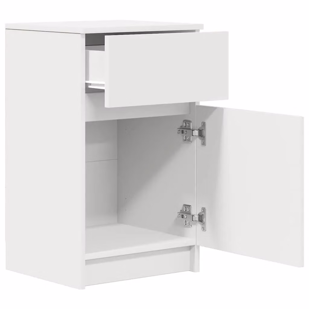 Berkfield Home Set of 2 White Bedside Cabinets, W/D/H: 39 x 35 x 65 cm – 2