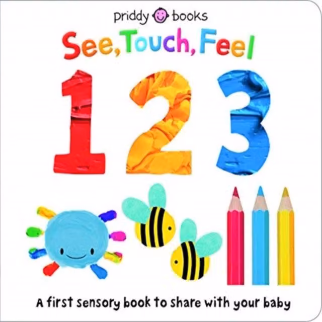 Priddy Books See, Touch, Feel: 123 Multicolour Cardboard Board Book