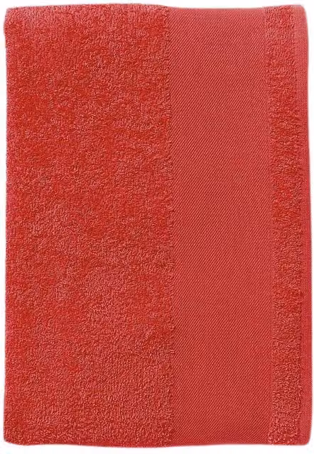 SOL'S Island 100 Red Cotton Terrycloth Bath Sheet with Hanging Loop