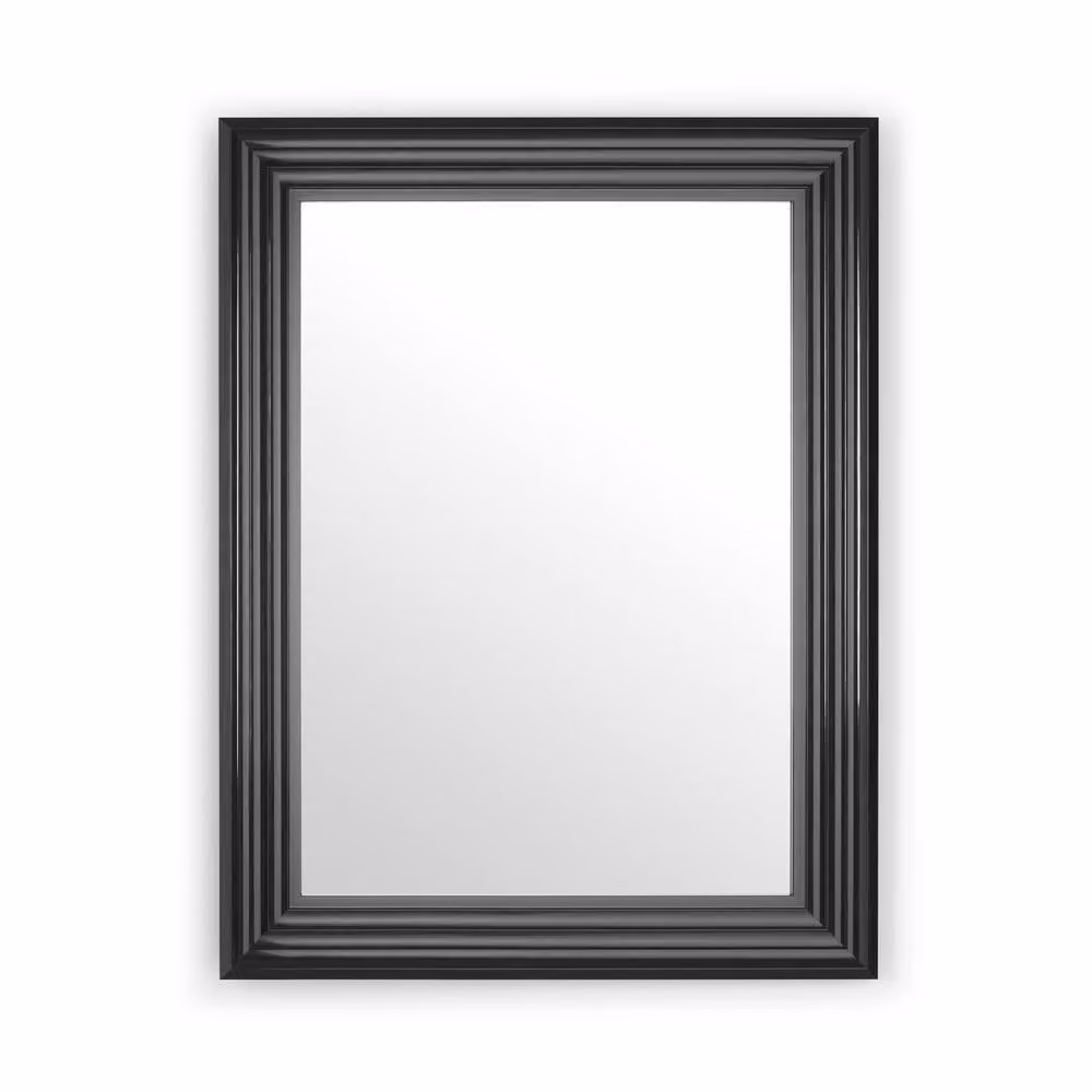 Cheshire Metro Rectangular Wall Mirror in Gloss Black – 3