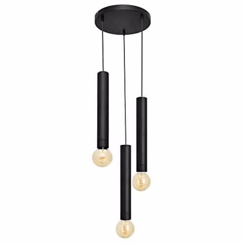 Netlighting Helam Tuba Cluster Pendant Ceiling Light in Black, Diameter: 30 cm