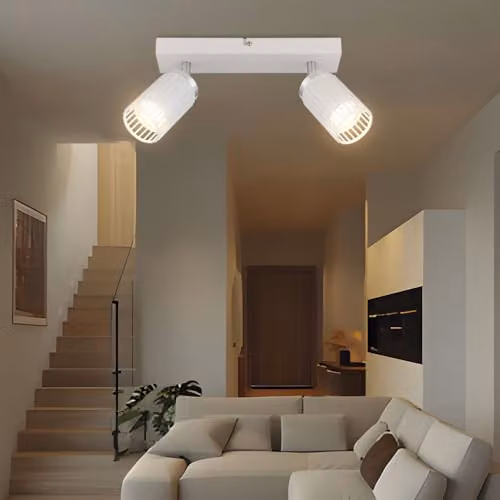 Globo Lighting Netlighting Adjustable Ceiling Spotlight in White and Chrome, 26 cm – 2