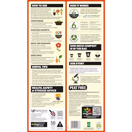 Levington Peat Free Multipurpose Compost for Ornamental and Vegetable Gardens, 40 Litres, Brown – 2