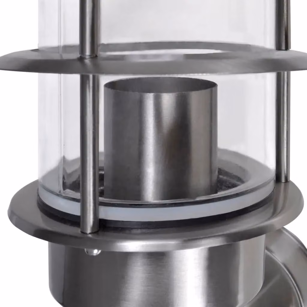 Berkfield Home Modern Stainless Steel Patio Wall Light in Silver – 3