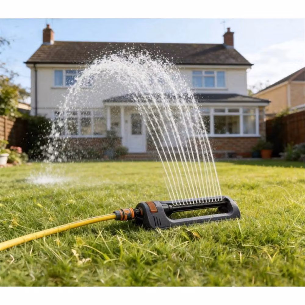 SPETLEK Oscillating Lawn Sprinkler with 19 Jets in Black – 4