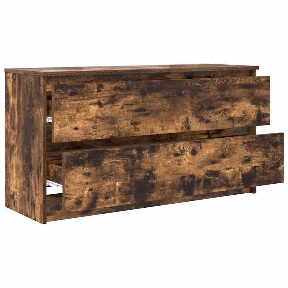 Berkfield Home Smoked Oak TV Cabinet in Brown, W/D/H: 100 x 35 x 54 cm – 4
