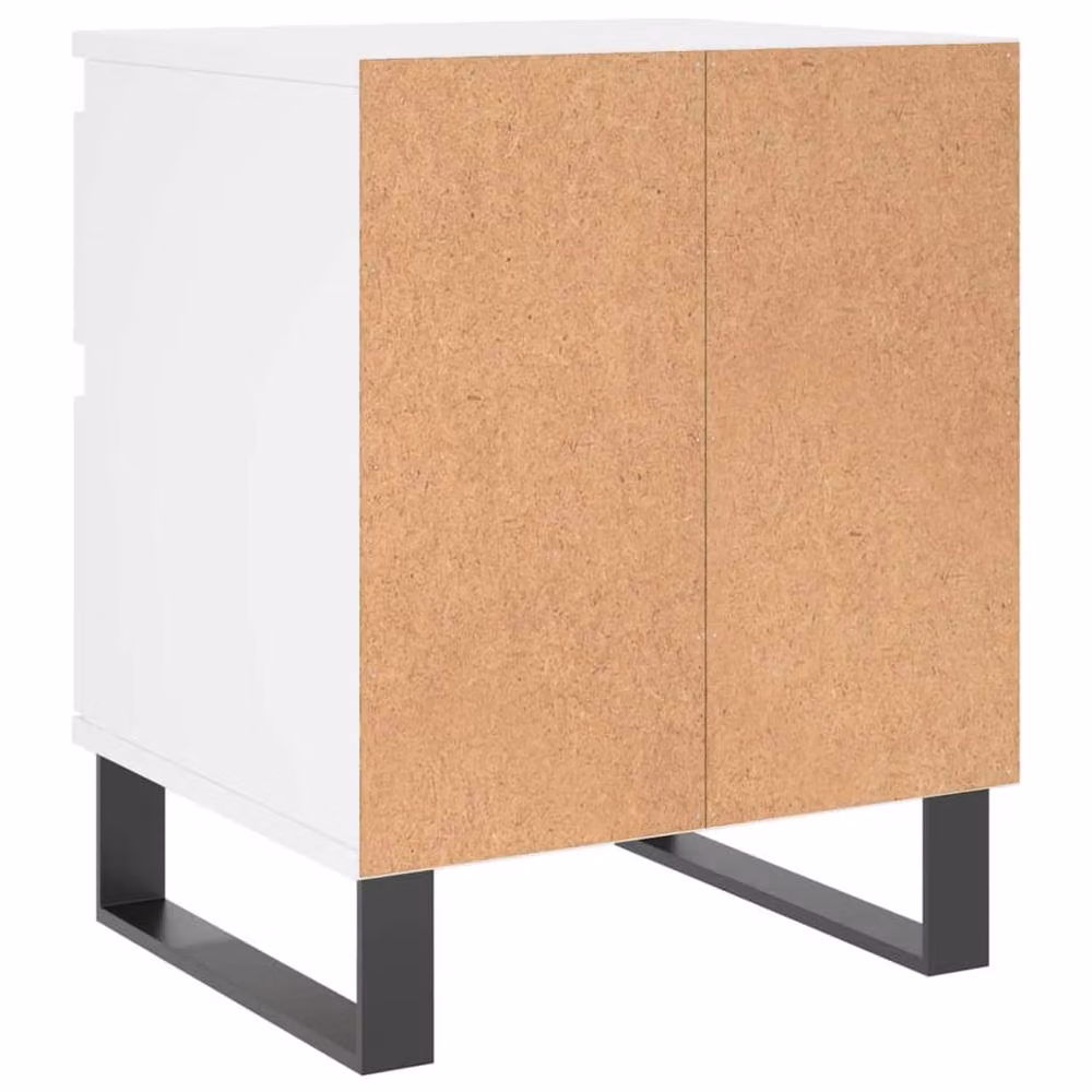 Berkfield Home Modern Bedside Cabinets, 2 Piece Set in White, W/D/H: 40 x 35 x 50 cm – 2