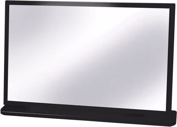 Welcome Knightsbridge Large Black Rectangular Tabletop Dressing Table Mirror