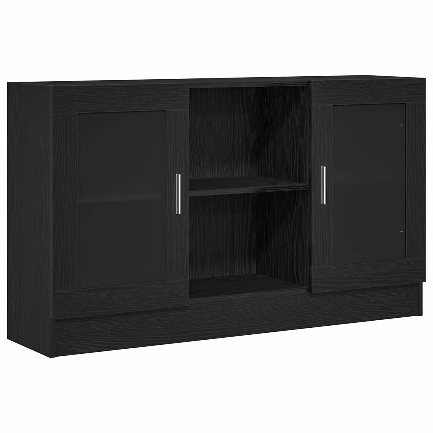 Berkfield Home Black Oak Sideboard in Black Engineered Wood, W/D/H: 120 x 30.5 x 70 cm – 2