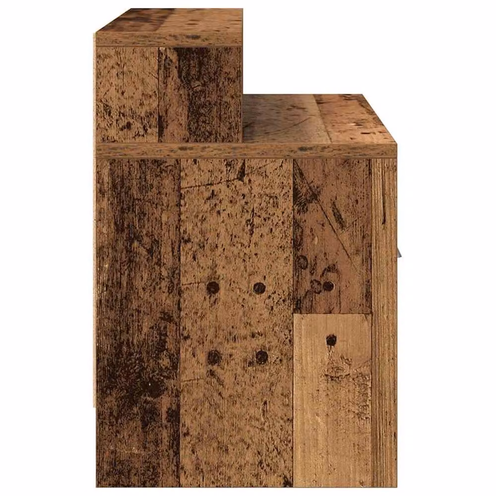 Berkfield Home Durable Bedside Cabinets with Drawer, 2 Pack, Brown Old Wood, W: 51 cm, D: 31 cm, H: 47 cm – 5