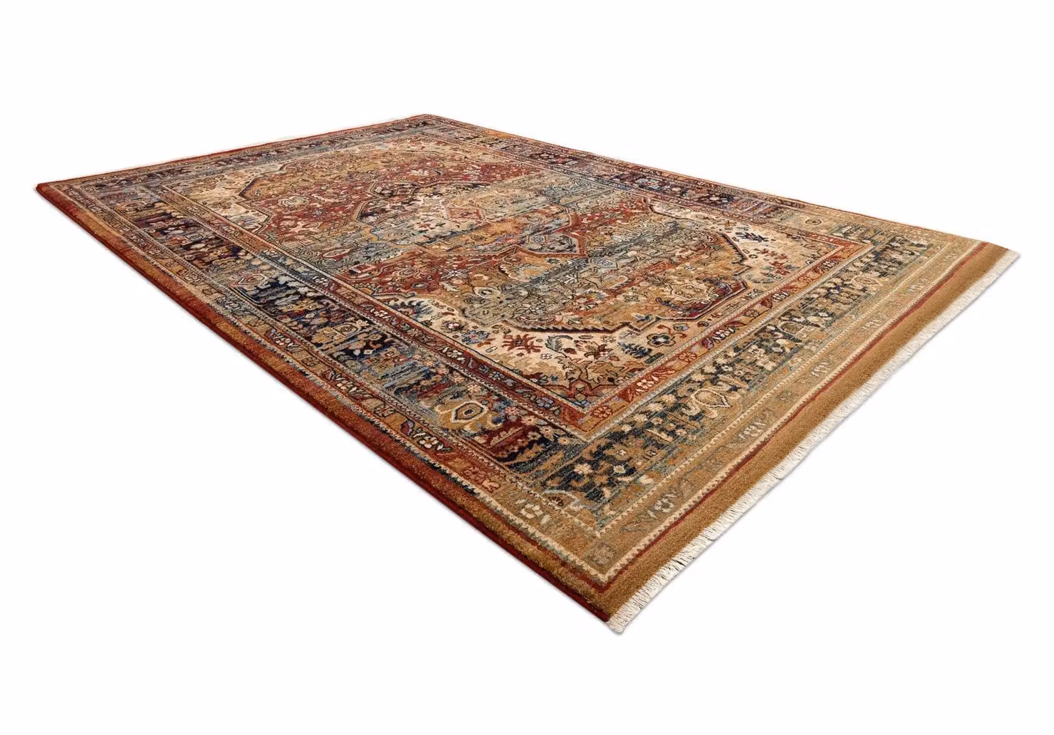 RugsX Wool Keshan Oriental Rug in Beige and Multicolour, W: 80 cm, L: 145 cm – 2
