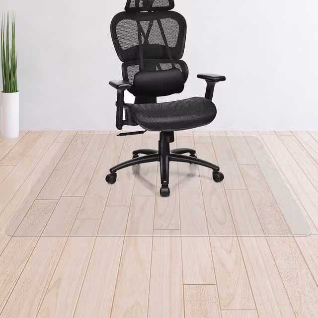 COSTWAY Multi-Purpose Plastic Floor Protector in White and Transparent