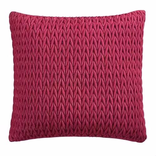 House of Laurence Llewelyn-Bowen Pink Velvet Square Cushion W/D/H: 43 x 43 x 43 cm