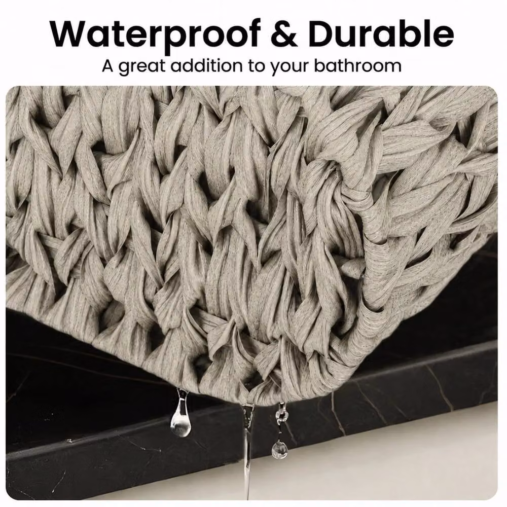 Kelvenix Grey Freestanding Bathroom Toilet Paper Organizer Basket W/D/H: 40.0 x 24.0 x 16.0 cm – 3