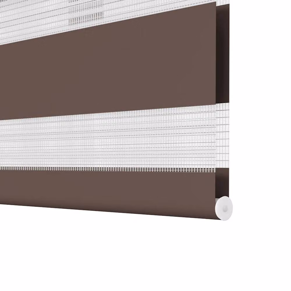 Berkfield Home Elegant Zebra Blind, Brown and White, W: 80 cm, H: 175 cm – 6