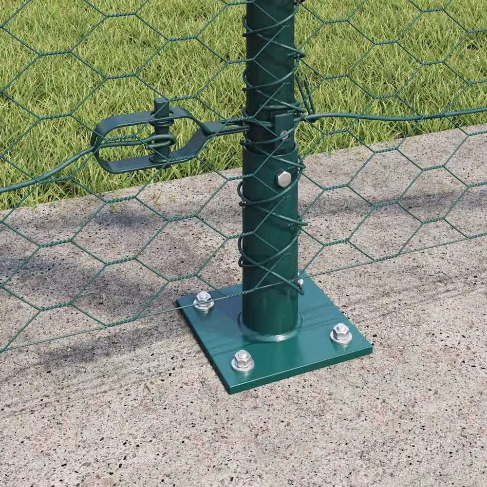 Berkfield Home Green Steel Fencing Set of 2, W: 1.2 m, L: 25 m – 3