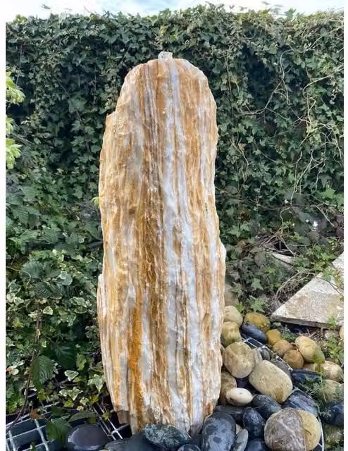 Buttercup Farm Riveria Monolith Water Feature with Pump, Light, Reservoir and Grid in Multicolour