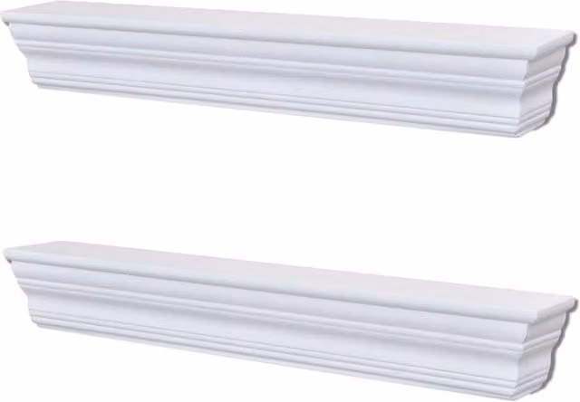 Berkfield Home Aaliyah Wall Mounted Shelves, 2 Pack, White