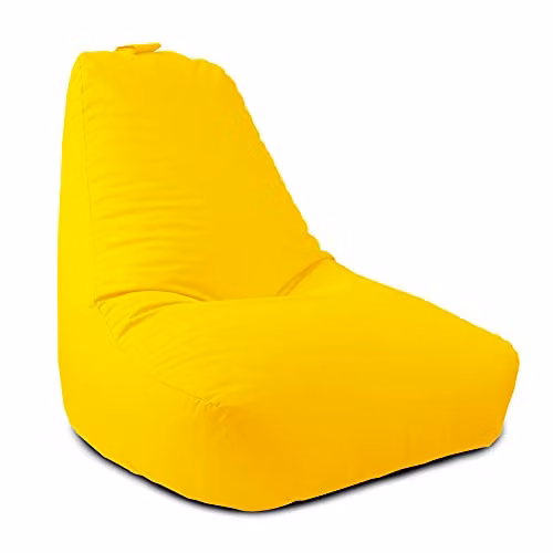 rucomfy Water Resistant Large Garden Beanbag Chair Lounger in Yellow – 1