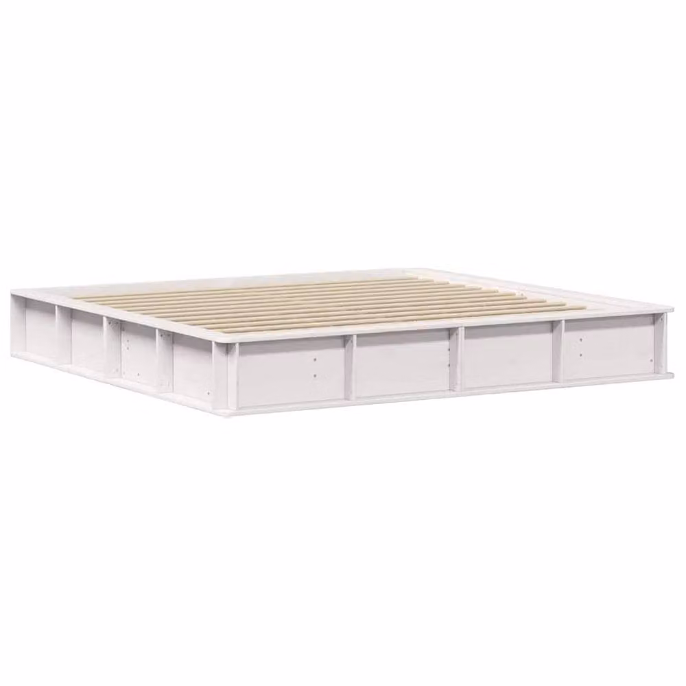 Berkfield Home White Solid Pine Wood Bed Frame with Lift Up Storage W/D/H: 180 x 200 cm – 2