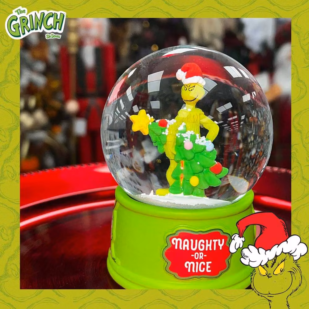 VFM e-Store Grinch Christmas Snow Globe Green Tabletop Ornament W: 14 cm, D: 10 cm – 3
